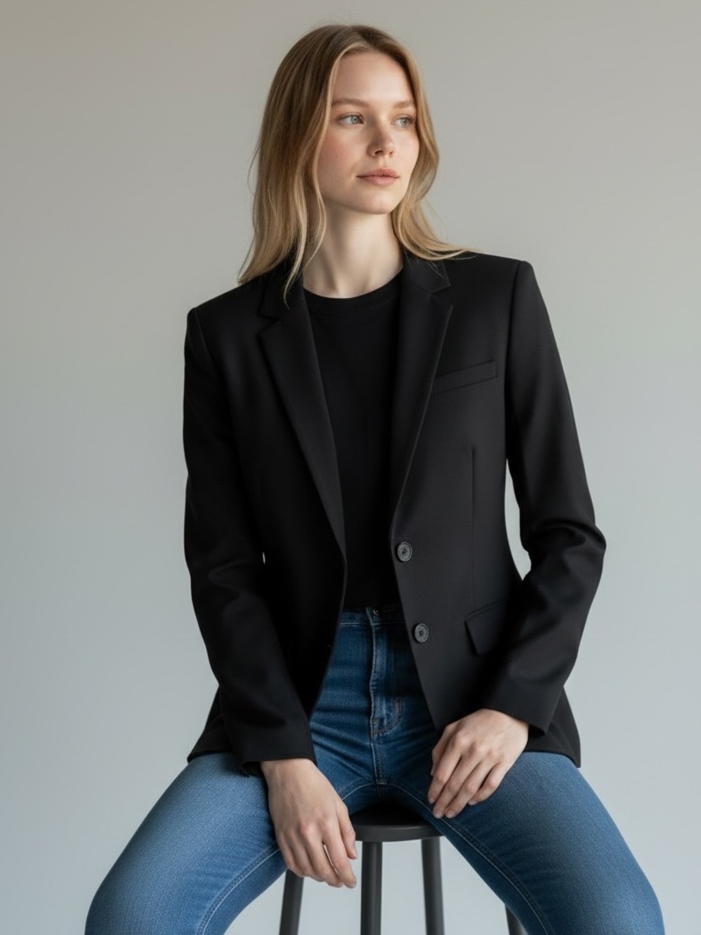NWT White House Black Market Signature Blazer Black Size 14